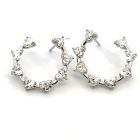 18K White Gold 2.27ctw Diamond Heart Circle Earrings