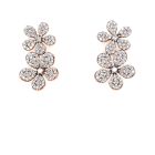 14K Rose Gold Diamond Flower Earrings with 1.25ctw Diamonds