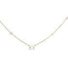 14K Yellow Gold GIA 6234124497 Emerald 1.16 I VS2 GDGD None and 0.55ctw Diamond By The Yard Necklace