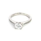 14K White Gold Ring with 0.17ctw Diamonds