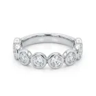 18K White Gold 1.90ctw Diamond Bezel Set Band
