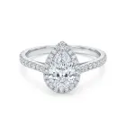 Tiffany & Co. Platinum 1.31ctw Diamond Soleste Engagement Ring with Pear 1.03 EVVS1