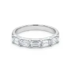 14K White Gold 1.05ctw Baguette Diamond Band size 6.5