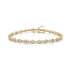 14K Yellow Gold 2/1ctw Diamond Stacked Bracelet