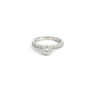 Tiffany & Co Platinum .89ctw Diamond Channel set Wedding Band with Roud .41ct F IF center