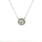 14K White Gold 2.56ctw Diamond Framed Pendant with 2.05ctw HI2 VGEXEX None GIA 1232921824 diamond