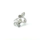 18K White Gold 1.75ctw Marquise Center Diamond Double Shank ring
