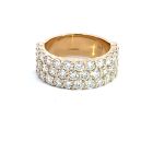 14K Yellow Gold 4/1ctw Diamond 3 row Diamond band size 7