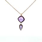 14K Yellow Gold 4.5ctw Amethyst 0.93ctw Amethyst Necklace 16"