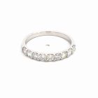 14K White Gold 9 Stone 3/4ctw Diamond Band