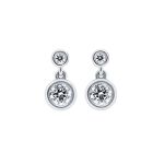 Bezel Drop Earrings