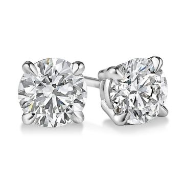 Platinum 1/1ctw Diamond Stud Earrings GSI1