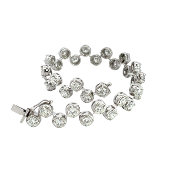 14K White Gold 7.66ctw Diamond Fashion Bracelet