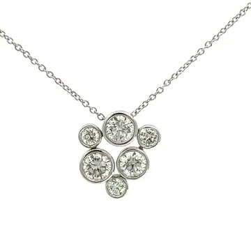 14K White Gold 1/1ctw Diamond Bubble Pendant