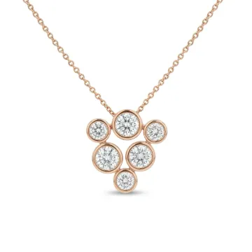 14K Yellow Gold 1 1/2ctw Diamond Bubble Pendant
