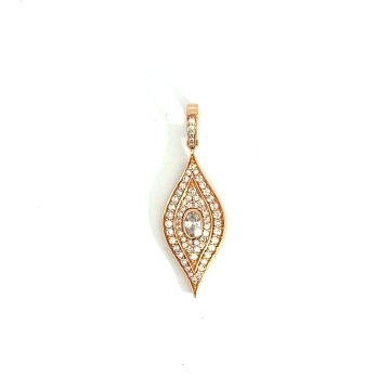 14K Rose Gold Diamond Pendant with 0.63ctw