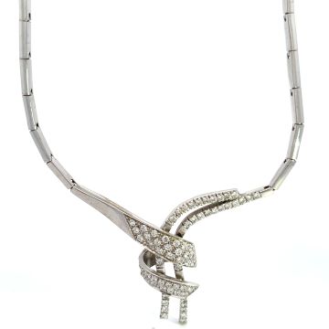 18K White Gold 2/1ctw Diamond Necklace