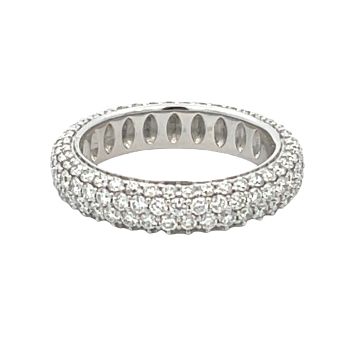 18K White Gold 2.51 CT Eternity Diamond Band