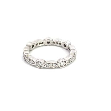 14K White Gold Eternity Band with 0.34ctw Diamonds
