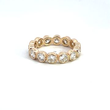 14K Yellow Gold 2.18ctw Diamond Bezel Eternity Band
