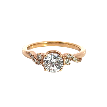 Kirk Kara 14K Rose Gold 0.12ctw Diamond Wedding Band