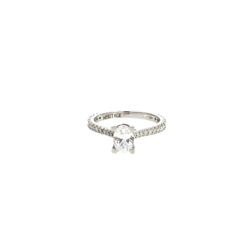 14K White Gold 0.41ctw Semi-Mount