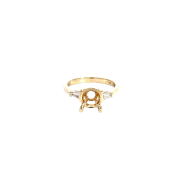 Henri Daussi 14K Yellow Gold 0.20ctw Semi-Mount