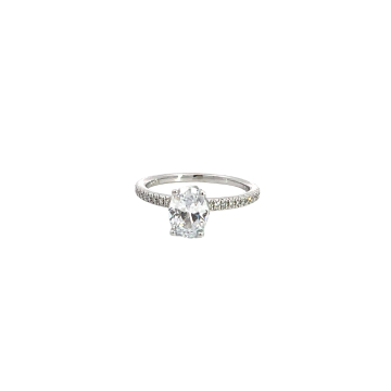 14K White Gold 0.28ctw Semi-Mount