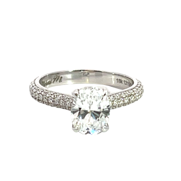 Michael M 18K White Gold 0.60ctw Diamond Semi-Mount