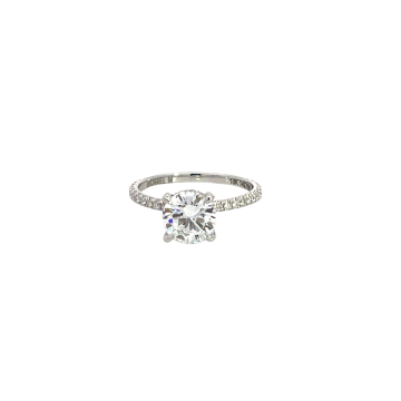 Michael M 18K White Gold 0.24ctw Diamond Semi-Mount