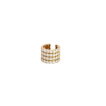 14K Yellow Gold 2.14ctw Diamond Earring Cuff