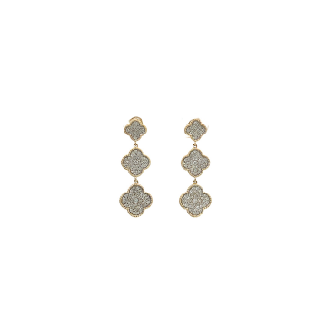 14K Yellow Gold 1/1ctw Diamond Closer Drop Earrings