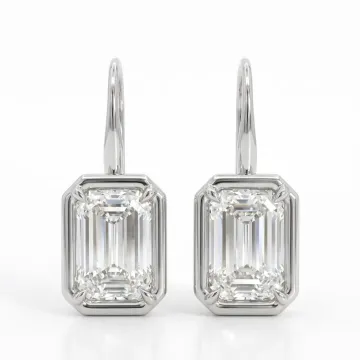 Platinum 4.02ctw Emerald Diamond Stud Earrings GIA 5151373890 Emerald 2.01 GVVS2 EXEX None GIA 2155587065 Emerald 2.01 GVVS1 EXEX None