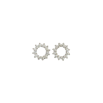 Tiffany & Co. Platinum .46ctw Diamond Open Circle Earrings