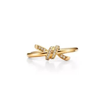 Tiffany & Co 18K Yellow Gold .05ct Knot Ring