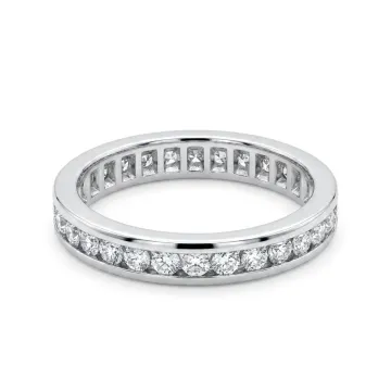 Platinum 1/1ctw Diamond Eternity Band