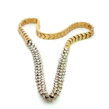 18K Yellow Gold 20/1ctw Diamond and Link Chain Necklace