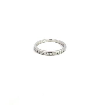 Tiffany & Co Platinum .17ctw Diamond Channel Wedding band
