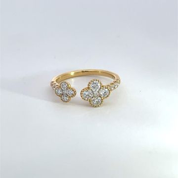 18K Yellow Gold .75ctw Diamond .06ctw Diamond Rings