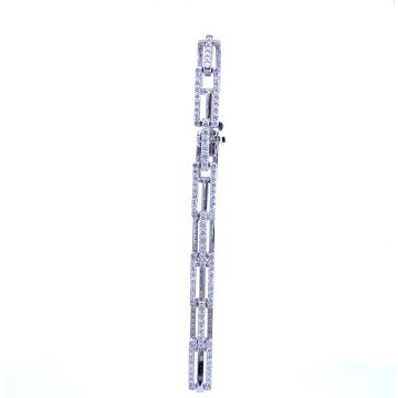 14K White Gold 3.19ctw Diamond Bracelet