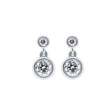 Bezel Drop Earrings