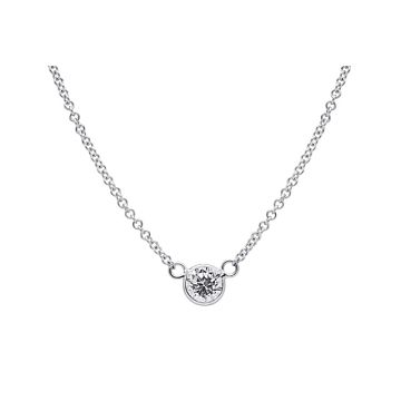 Diamond Solitaire Bezel Necklace