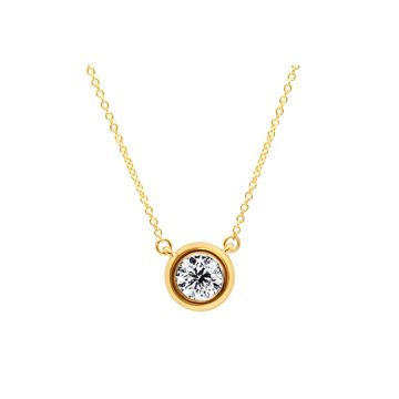 Diamond Solitaire Bezel Necklace