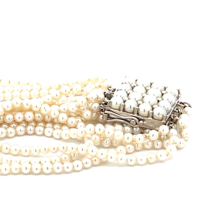 14K White Gold Pear Strand Bracelet 14K White Gold Pear Strand Bracelet