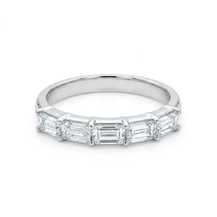 14K White Gold 1.05ctw Baguette Diamond Band size 6.5 14K White Gold 1.05ctw Baguette Diamond Band size 6.5