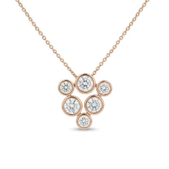 14K Yellow Gold 1 1/2ctw Diamond Bubble Pendant 14K Yellow Gold 1 1/2ctw Diamond Bubble Pendant