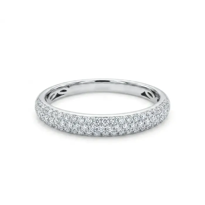 14K White Gold 1/2ctw Diamond Pave Band 14K White Gold 1/2ctw Diamond Pave Band