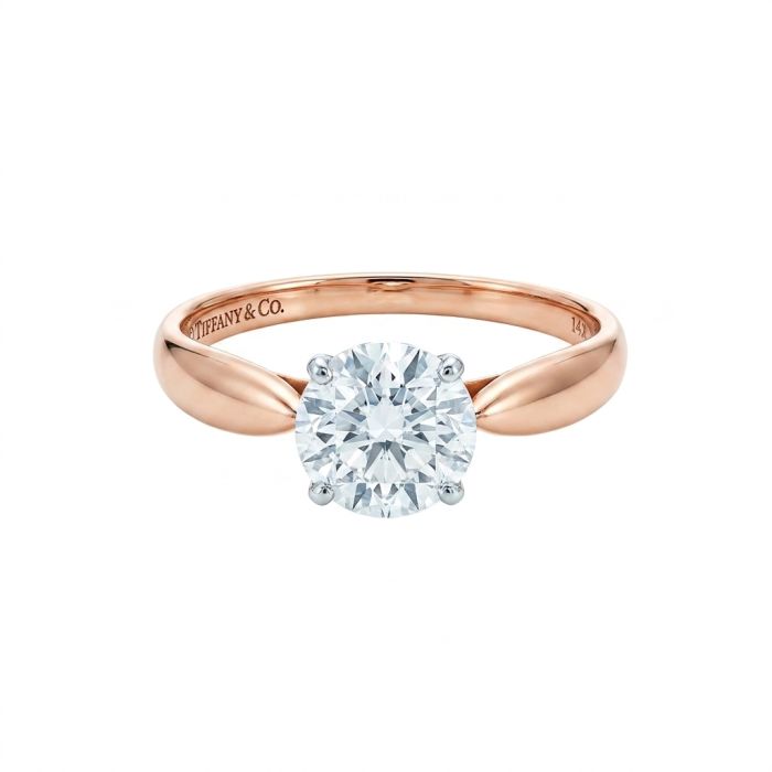 Tiffany & Co 18K Rose Gold 1.15ct Harmony Engagement Ring Tiffany & Co 18K Rose Gold 1.15ct Harmony Engagement Ring