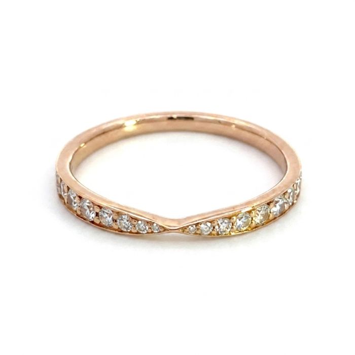 Tiffany & Co 18K Rose Gold .24 Diamond Harmony Wedding Band Tiffany & Co 18K Rose Gold .24 Diamond Harmony Wedding Band