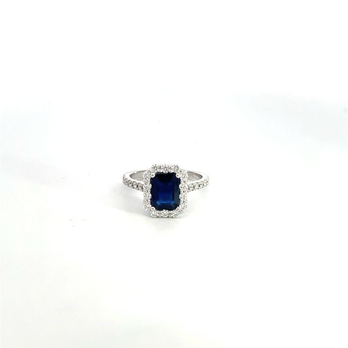 14K White Gold .68ctw Diamond 1.7ctw Sapphire Rings 14K White Gold .68ctw Diamond 1.7ctw Sapphire Rings